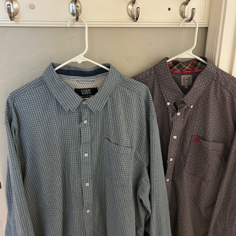Men's Cody James Blue Check and Cinch Button-Up Shirt